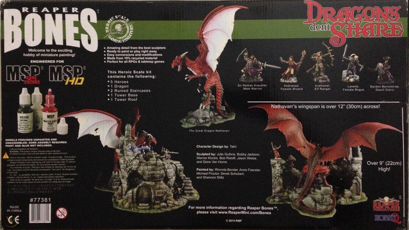 Reaper Miniatures Bones: Dragons Don’t Share 2014