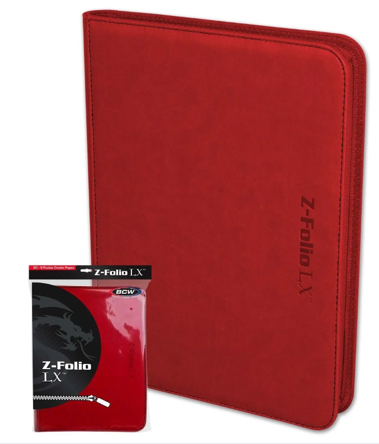 BCW Z-Folio LX 9 Pocket Binder - Red
