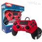 Old Skool Playstation 4 Double Shock 4 Wired Controller - Scarlet Red