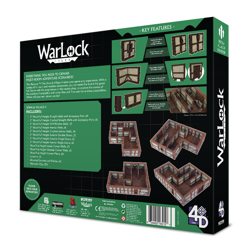 Wizkids Warlock Tiles: Town & Village II