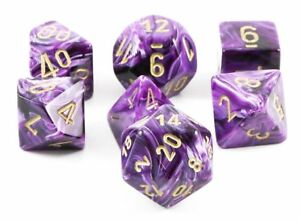 Chessex Vortex: Purple/Gold 7 Dice Set