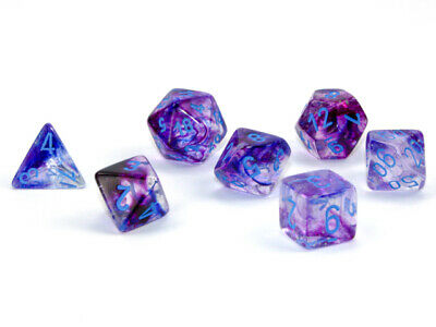 Chessex Nebula: Nocturnal/Blue 7 Dice Set