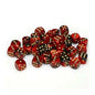 Chessex Gemini: 12MM D6 Black Red/Gold (36)