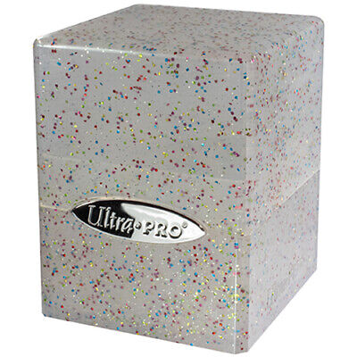 Ultra Pro Satin Cube Deck Box - Clear Glitter