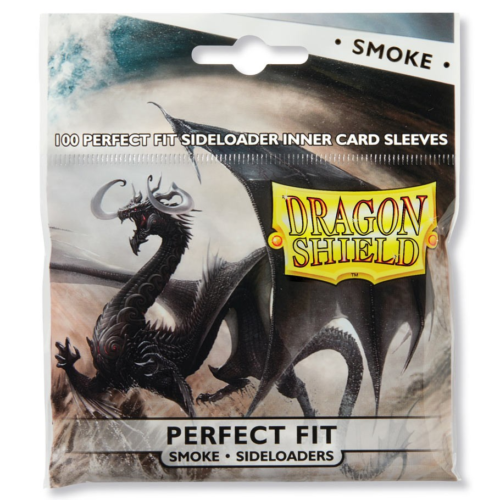 Dragon Shield Perfect Fit Sleeves - ‘Shinon’ Smoke Sideloaders (100)