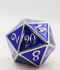 35mm Metal D20 - Silver with Sapphire