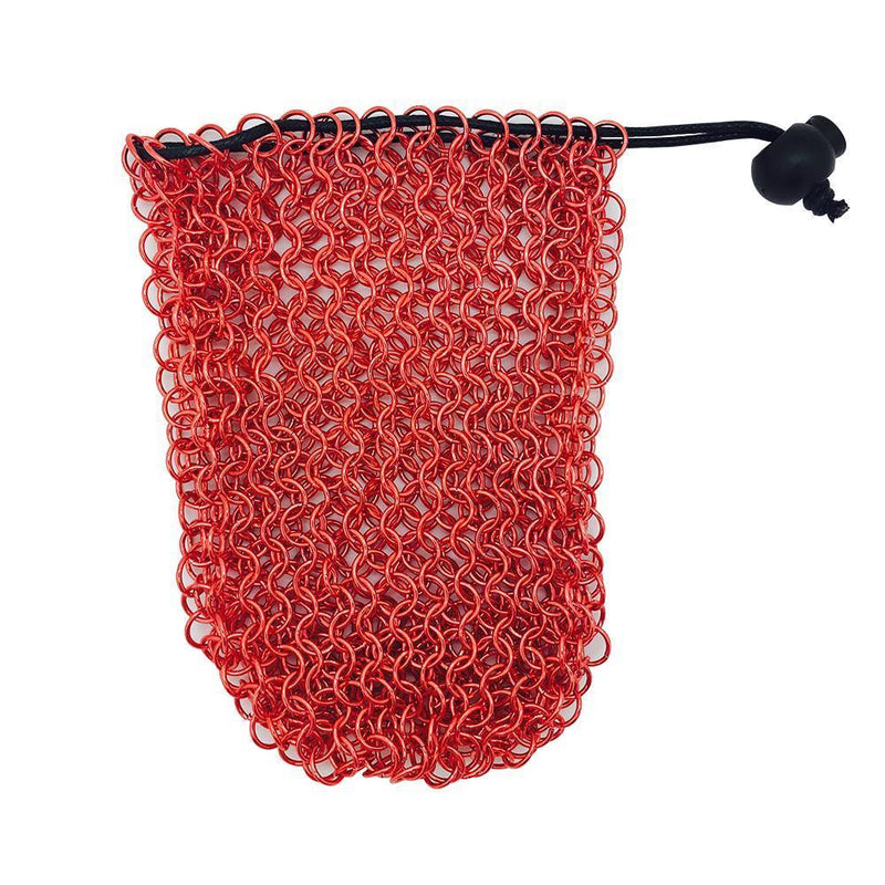 Norse Foundry Stainless Steel Chainmail Dice Bag - Red