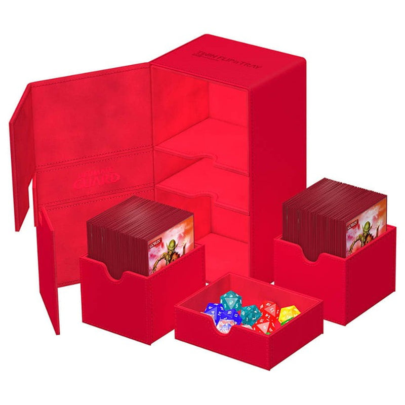 Ultimate Guard Twin Flip N Tray Deck Box - Monocolor Red (200+)