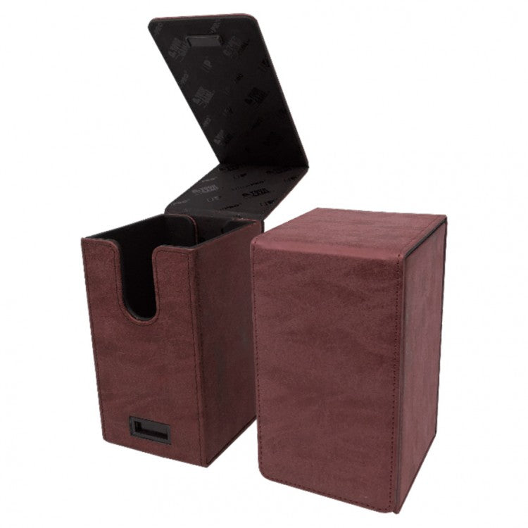 Ultra Pro Deck Box Suede Alcove Tower - Ruby