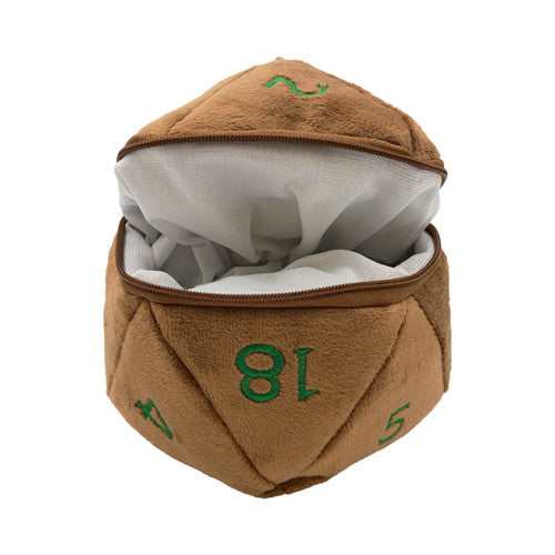 Ultra Pro D20 Plush Dice Pouch - Copper and green