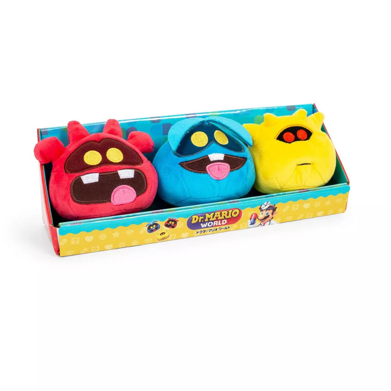 Super Mario Plush - Dr. Mario Virus 3-pack