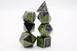 Dual Black and Green RPG Dice Set