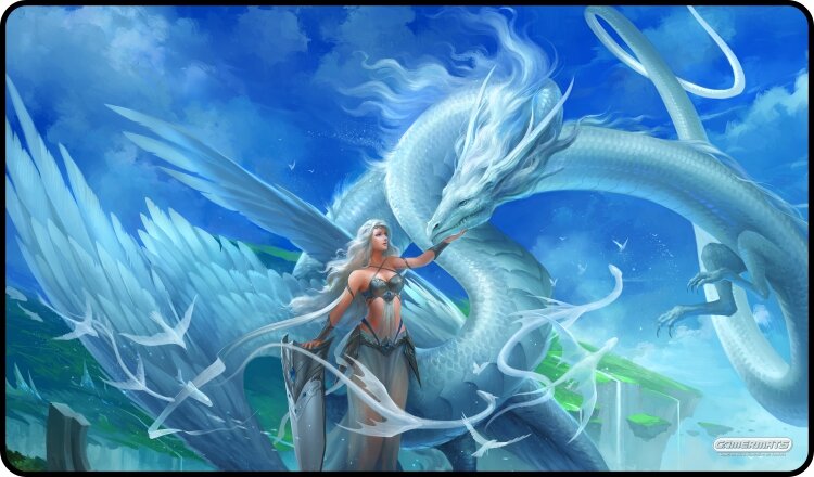 Gamermats Playmat - White Dragon