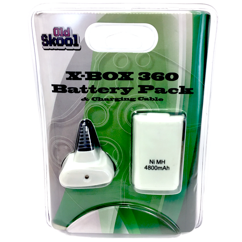Old Skool Microsoft Xbox 360 Battery Pack - White