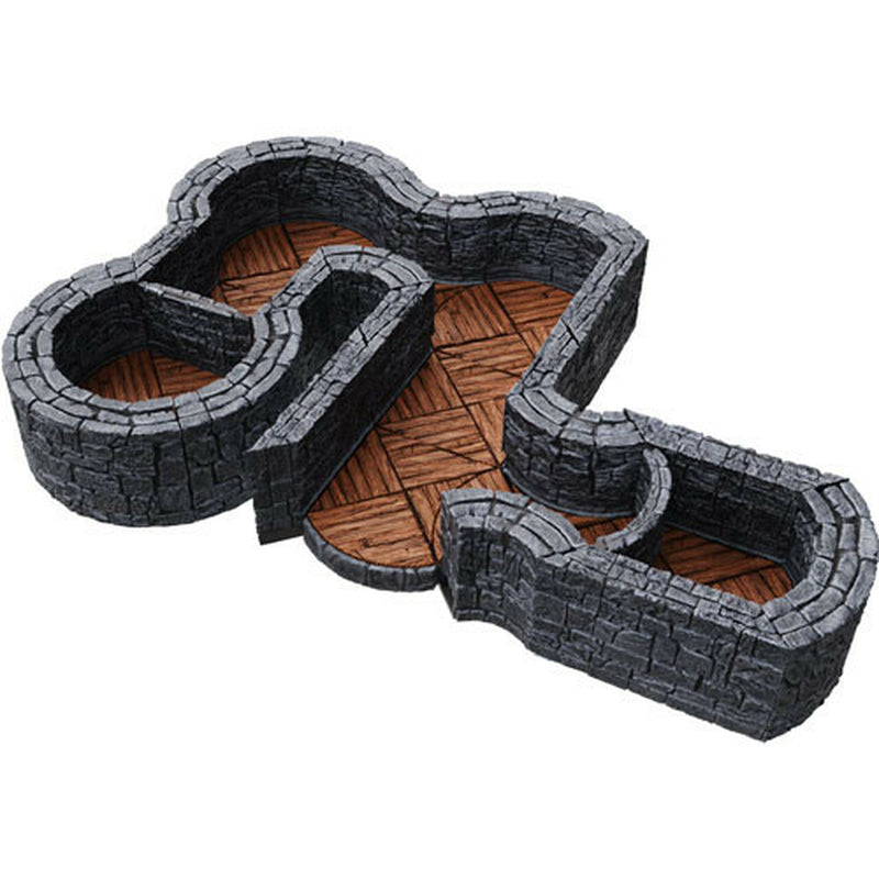 Wizkids Warlock Tiles: Dungeon Tiles 1" Angles & Curves Expansion