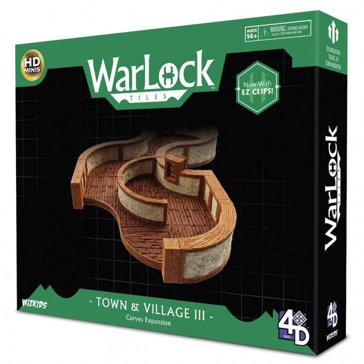 Wizkids Warlock Tiles: Town & Village III Curves Expansion