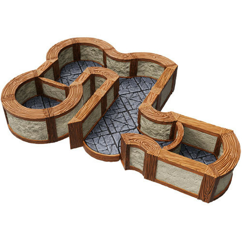 Wizkids Warlock Tiles: Town & Village 1" Angles & Curves Expansion
