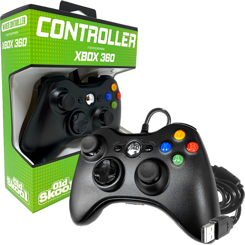 Old Skool Xbox 360 Wired Controller - Black